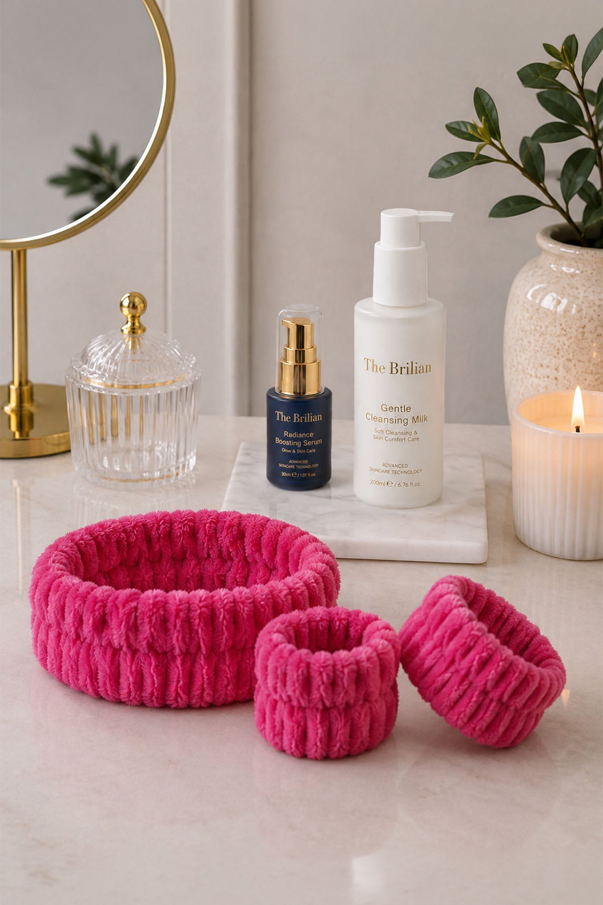 The Brilian Soft Care Saç Bandı & Su Emici Bileklik Seti