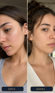 Cilt Yenileyici Peeling Serum öncesi ve sonrası kullanım görünümü
