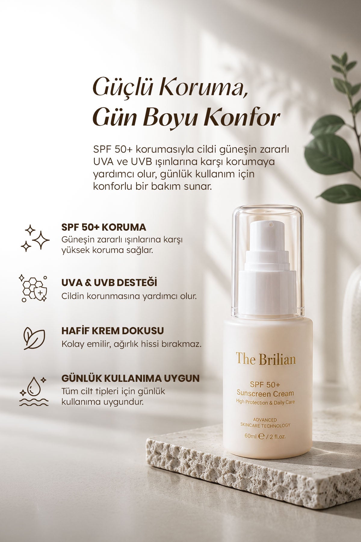 The Brilian SPF 50+ Sunscreen Cream Trendyol görseli 2